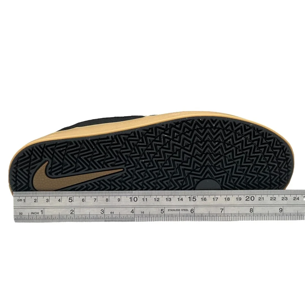 Nike SB Check Youth Boys Skate Canvas Sneakers Size 5Y Black-Tan Lace up Low Top